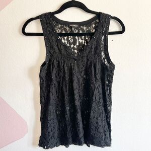 Vintage Lace Studded Tank Top, Indie Sleaze,‎ Y2K Grunge, Tumblr 2014, X-Small